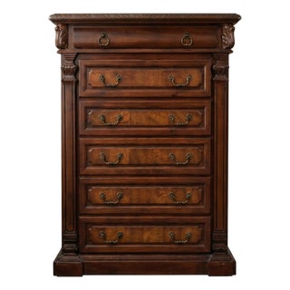 Traditional Louis Philippe Style 6-Drawer Tall Chest by Lifestyle Enterprise For Sale