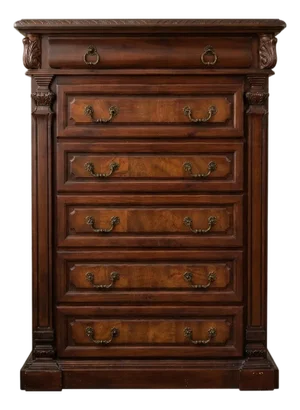Traditional Louis Philippe Style 6-Drawer Tall Chest by Lifestyle Enterprise