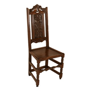 Early 18th Century Welsh Oak Joined Backstool For Sale