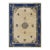 1920s Rectangle Beige Field Vase Medallion Antique Chinese Peking Knotted Rug For Sale