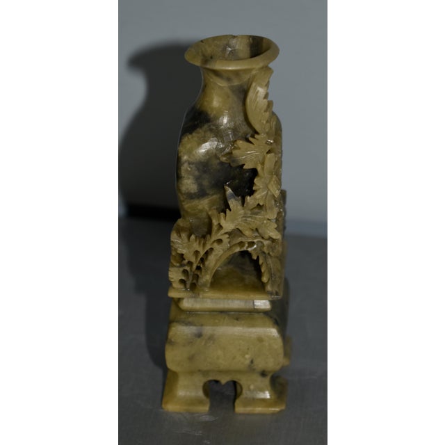 Vintage Chinese Small Soapstone Vase For Sale - Image 9 of 10