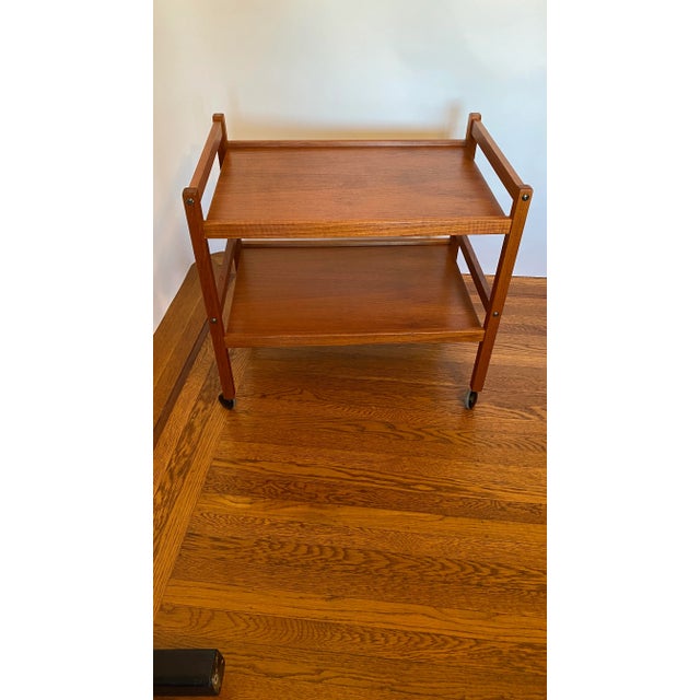 Wood 1960s Brdr. Furbo Danish Cocktail Cart For Sale - Image 7 of 7