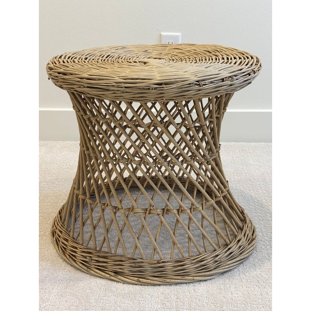 Wicker Side Table, Circa Mid-20th Century For Sale - Image 9 of 14