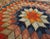 Excellent Multicolored With Unique Symmetrical Desing Forming a Star in the Center Antique American Hooked Rug For Sale - Image 10 of 13