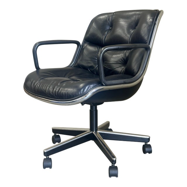 1980s Charles Pollock for Knoll Office Desk Chair For Sale