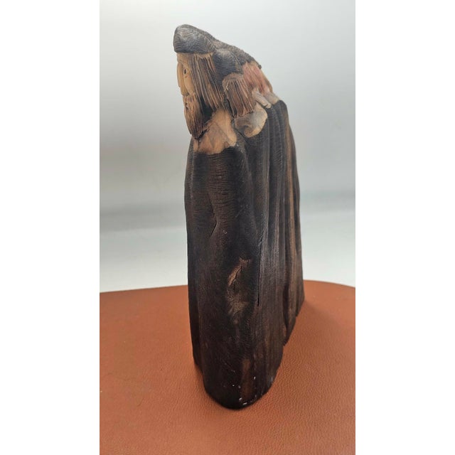 Wooden Sculpture of Jewish Men, 1950s-1970s For Sale - Image 6 of 12