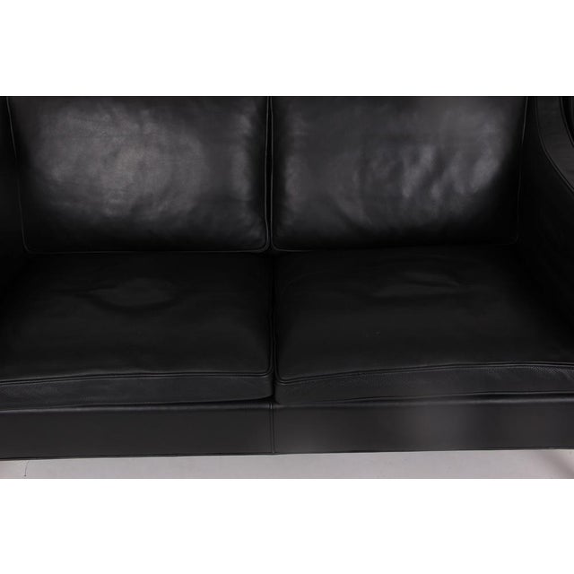 Black Leather Model 2212 Sofa by Børge Mogensen for Fredericia, 2010s For Sale - Image 6 of 12