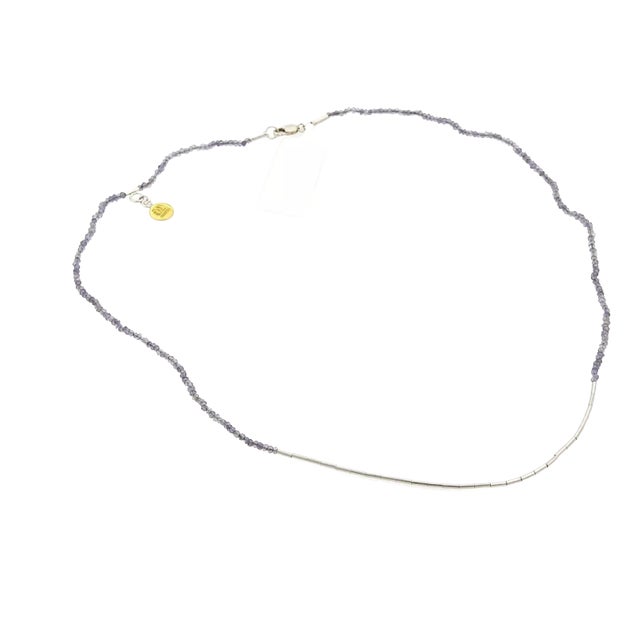 Gurhan Sterling Silver Rain Iolite Bead Necklace For Sale