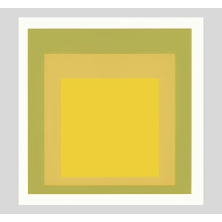 1968 Josef Albers "Homage to the Square" Serigraph "Departing in Yellow" For Sale