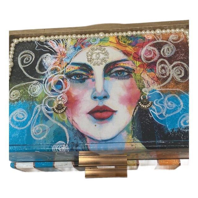 Hand Painted Box “ Monte Carlo”. For Sale