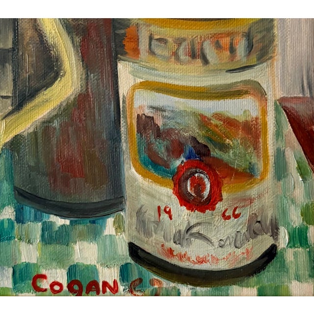 Mid-Century Modern Mid 20th Century Still Life Oil on Board Signed, Cogan '69 For Sale - Image 3 of 16