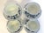 White Vintage 1970s Blue Danube Japan Tea Set Including 4 Cups, 4 Saucers With Square Mark For Sale - Image 8 of 10