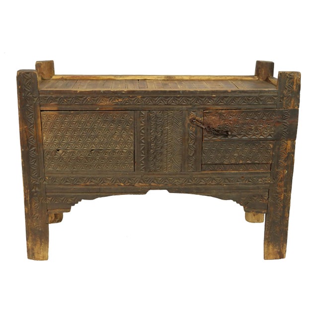 1930s Antique Nomadic Turkmen Yurt Treasure Dowry Chest For Sale - Image 5 of 13