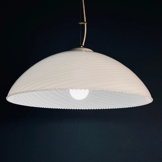 Vintage Swirl Murano Glass Pendant Lamp, Italy, 1970s For Sale - Image 7 of 12