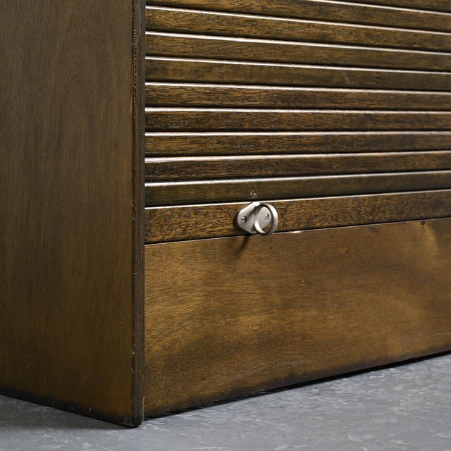 Brown Tambour Cabinets by Klaus Vogt for Thut Möbel, 1970, Set of 2 For Sale - Image 8 of 14
