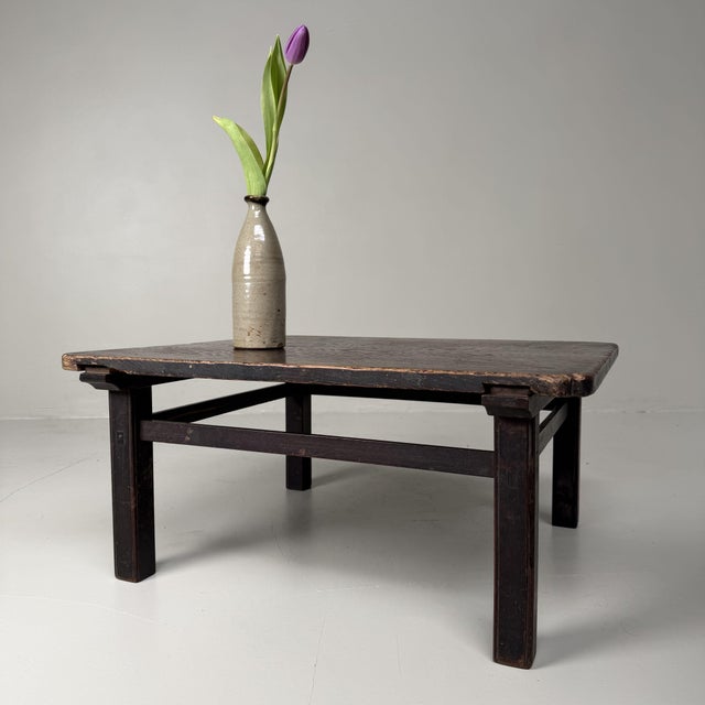 Wood Low Japanese Minimalist Display Table, 1910s For Sale - Image 7 of 13