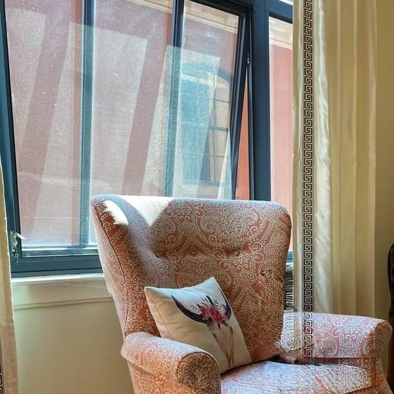 Ivory Pair of Ethan Allen Curtains – Cream With Greek Key Border For Sale - Image 8 of 8