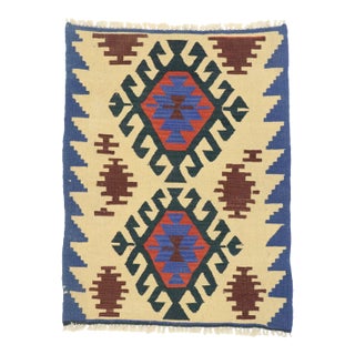 Vintage Persian Shiraz Kilim Rug - 02'02 X 03'07 For Sale