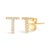 Expertly crafted to symbolize individuality and grace, this exquisite "T" initial stud earring is fashioned from radiant...