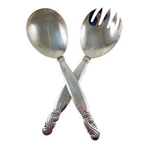Frank Whiting Art Nouveau Era Hand Made Sterling Silver Servers, a Pair