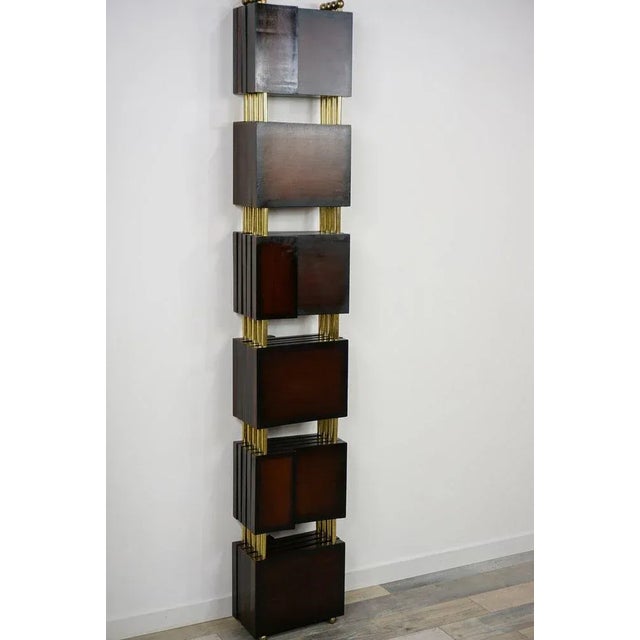 Vintage Wooden and Brass Room Divider For Sale - Image 12 of 18