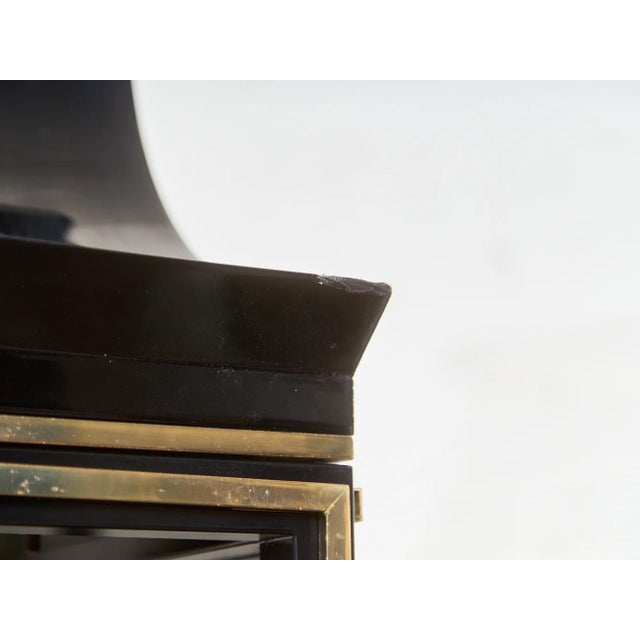 Mid 20th Century Styled After Drexel Heritage Et Cetera Asian Chinoiserie Black Lacquer China Display Cabinet For Sale - Image 9 of 11