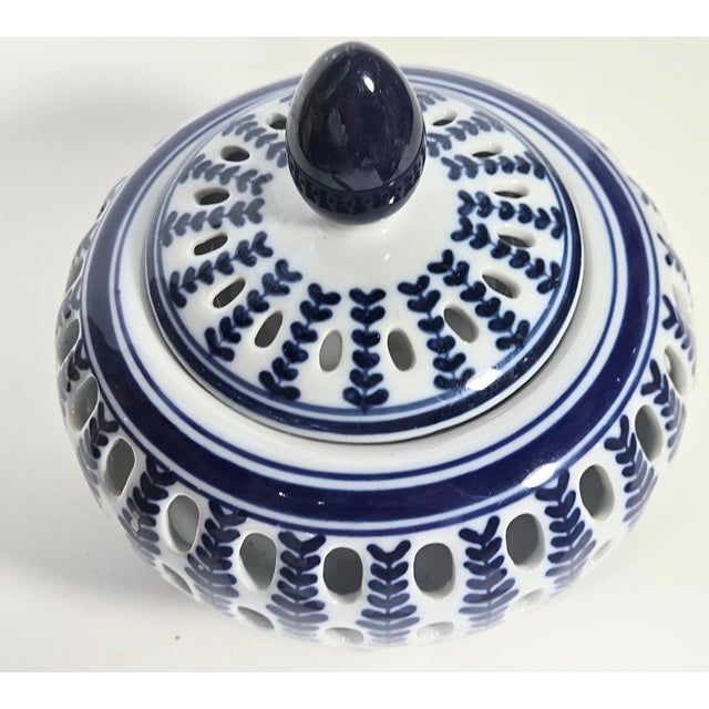 Vintage Blue Delft Candle Holder For Sale - Image 10 of 12