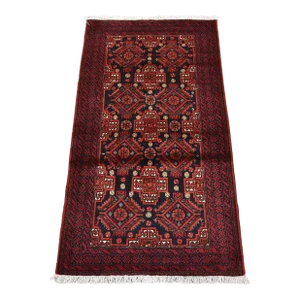 Baloch Rug 2'10'' X 5'2'' Blue Wool Vintage Tribal Hand-Knotted Oriental Carpet