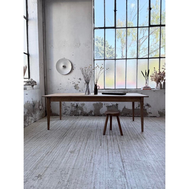 Vintage Farm Table in Cherry Wood, 1970s For Sale - Image 4 of 18