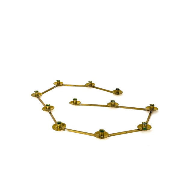1920s Margareta Modular Brass Candleholder by Lars Holmström, Sweden, 1920s For Sale - Image 5 of 5
