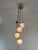 Vintage Suspension 4 Lights with Glass Bowls, Italy, 1970s For Sale - Image 3 of 13