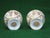 White Antique Salt & Pepper Shakers Satsuma Porcelain Gold Beaded Very Ornate For Sale - Image 8 of 12