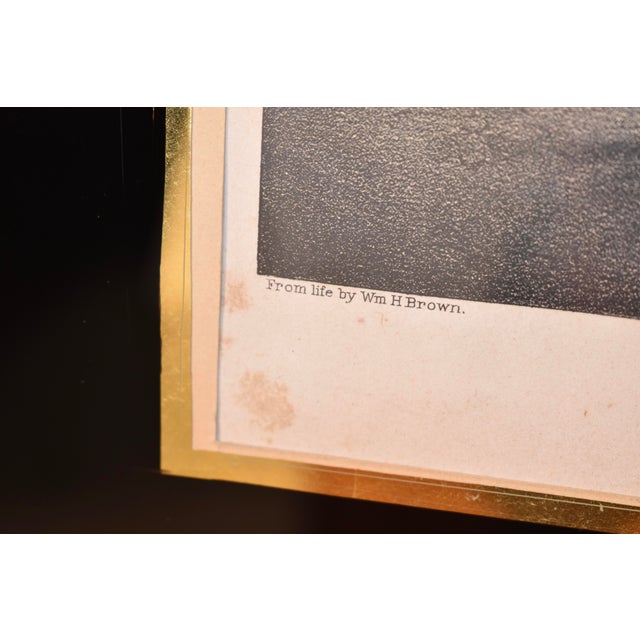 19th Century Burl Framed Lithograph of John Tyler For Sale In Greensboro - Image 6 of 7