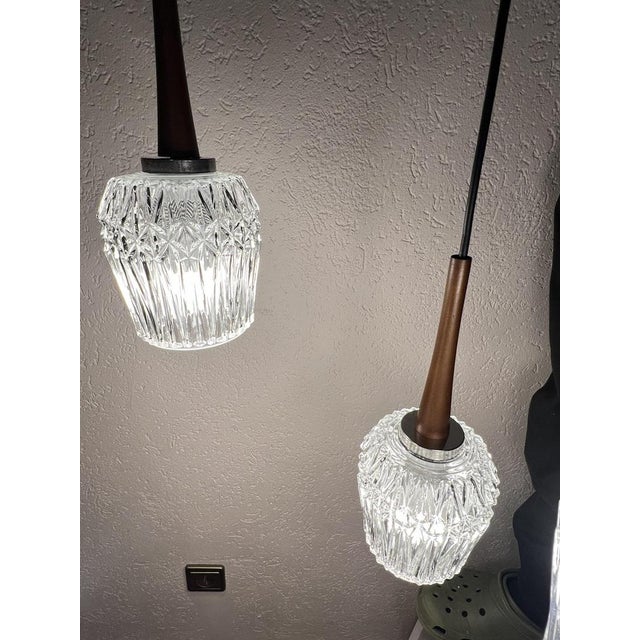 Glass Cascade Pendant Lamp by Baum Leuchten, 1960s For Sale - Image 4 of 11