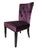 Pair of Vintage Purple Velvet Chairs With Tufted Padded Backrest For Sale - Image 4 of 9
