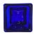 Glass Cobalt Blue Recycled Heavy Optic Glass Square Vessel 4.75" For Sale - Image 7 of 9