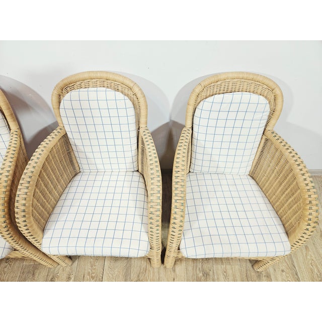 Wicker Armchairs from Domicil Möbel, Germany, 1990s, Set of 4 For Sale - Image 3 of 16