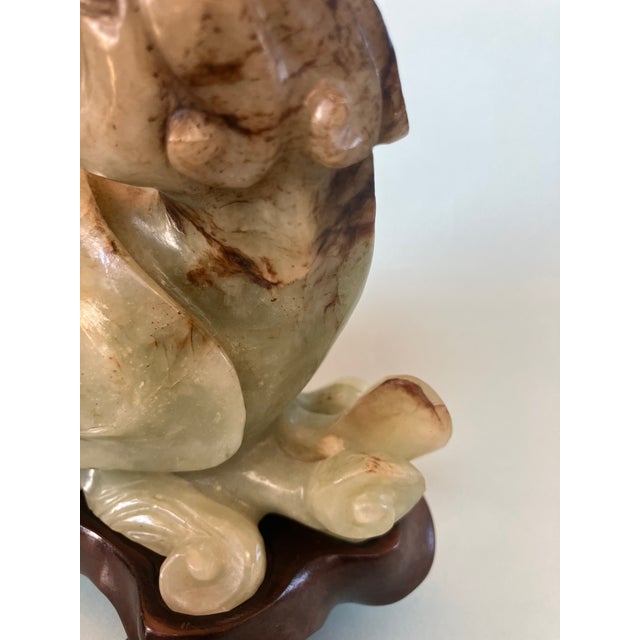 Late 19th Century Multi Colored Jade Sculpture of a Dragon, With Stand. For Sale In Monterey, CA - Image 6 of 17