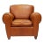 1990s Mitchell Gold Tan Leather Club Chair For Sale