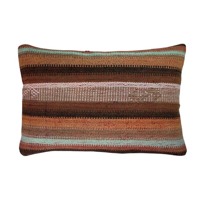 1970s Anatolian Handwoven Kilim Cushion Cover For Sale - Image 5 of 11