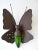 Midcentury Big Italian Rare Butterfly Detailed Green Glass Body Sconce For Sale - Image 12 of 12