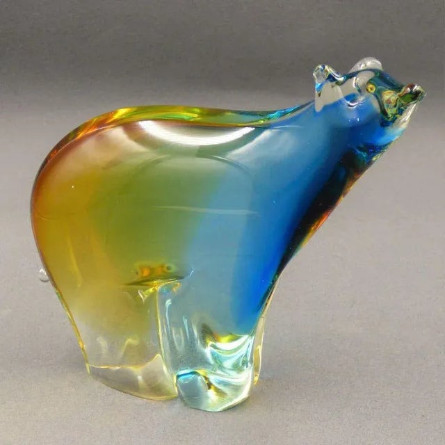 Blue Murano Glass Figure by Livio Seguso. Italy, 1950s For Sale - Image 8 of 11