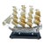 Spanish Vessel With Silver & Gold Sails on Blue Marble For Sale