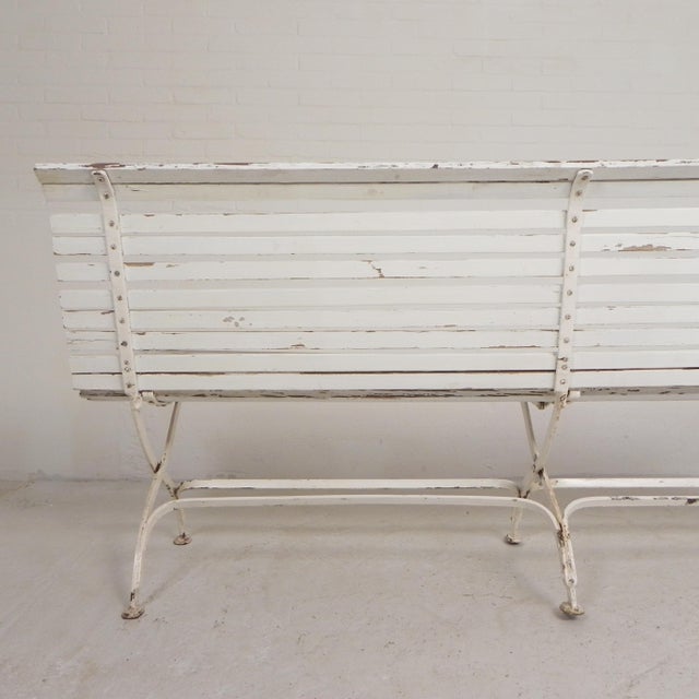 Folding Garden Slatted Bench, 1930s For Sale - Image 17 of 18