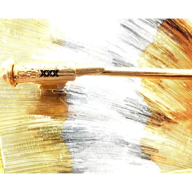 Mid 20th Century Buccellati Large Butterfly Yellow White Rose Gold Pin Brooch For Sale In Philadelphia - Image 6 of 9