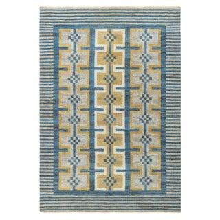 Doris Leslie Blau Vintage Swedish Flat Weave Rug For Sale