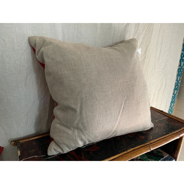 Vintage French Paisley Pillow For Sale In Phoenix - Image 6 of 7