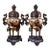 Late 20th Century Pair of Gilt Bronze Cloisonné Enamel Crane Incense Burners For Sale
