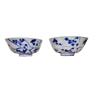 19th Century Chinese Tek Sing Shipwreck Bowls- a Pair