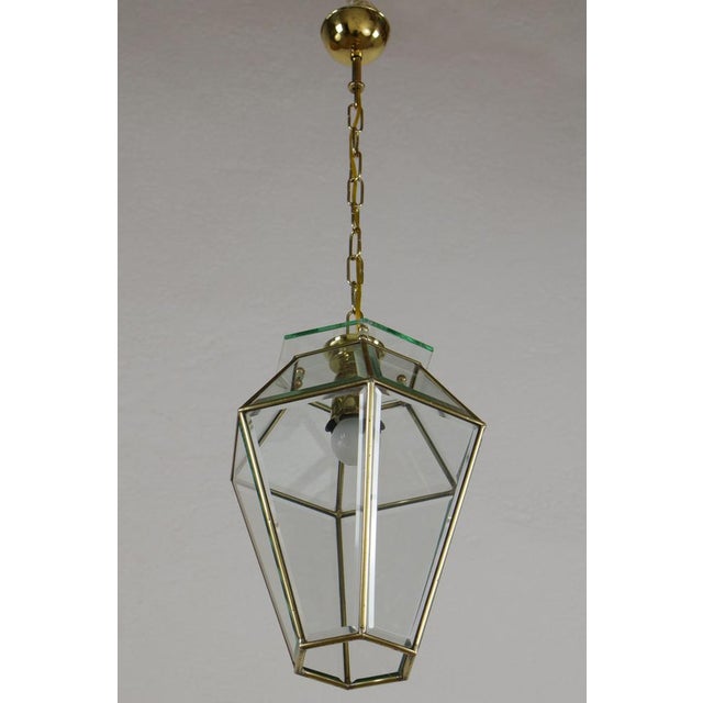 Mid-Century Italian Lanter Pendant Lamp in the style of Adolf Loose Style, 1950s For Sale - Image 10 of 15